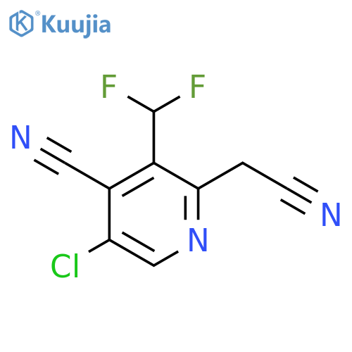 5-Chloro-4-cyano-3-(difluoromethyl)pyridine-2-acetonitrile structure