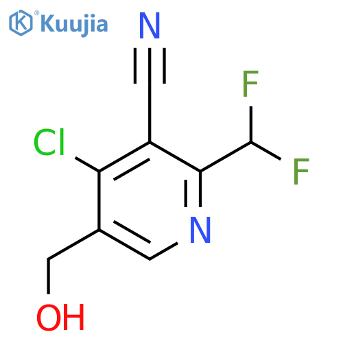 4-Chloro-3-cyano-2-(difluoromethyl)pyridine-5-methanol structure