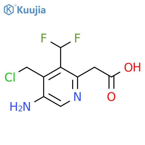 5-Amino-4-(chloromethyl)-3-(difluoromethyl)pyridine-2-acetic acid structure