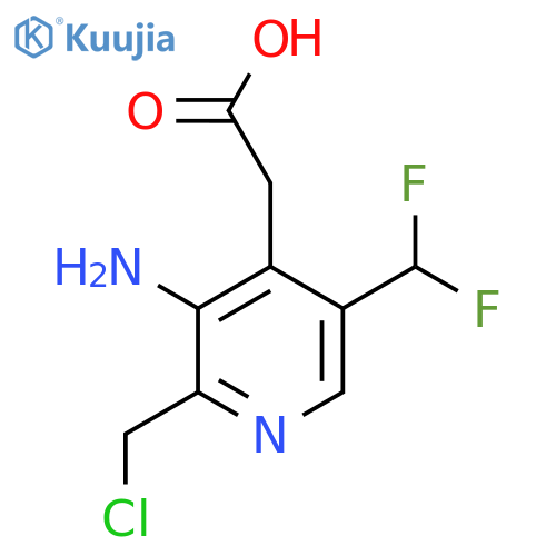 3-Amino-2-(chloromethyl)-5-(difluoromethyl)pyridine-4-acetic acid structure