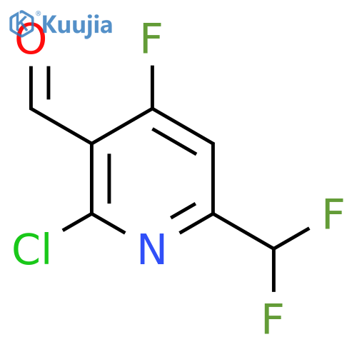 2-Chloro-6-(difluoromethyl)-4-fluoropyridine-3-carboxaldehyde structure