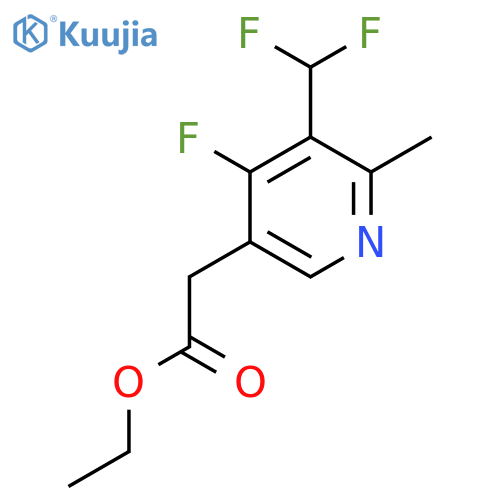 Ethyl 3-(difluoromethyl)-4-fluoro-2-methylpyridine-5-acetate structure