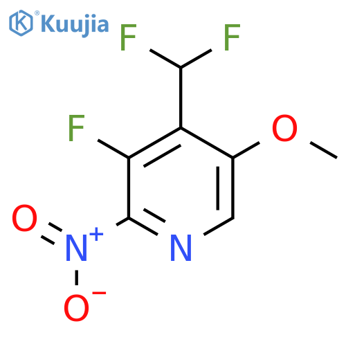 4-(Difluoromethyl)-3-fluoro-5-methoxy-2-nitropyridine structure