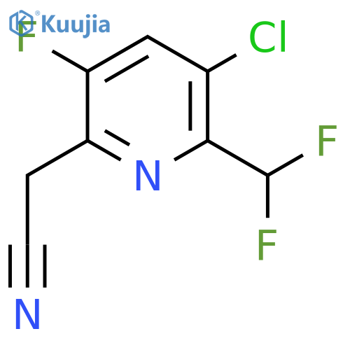 3-Chloro-2-(difluoromethyl)-5-fluoropyridine-6-acetonitrile structure