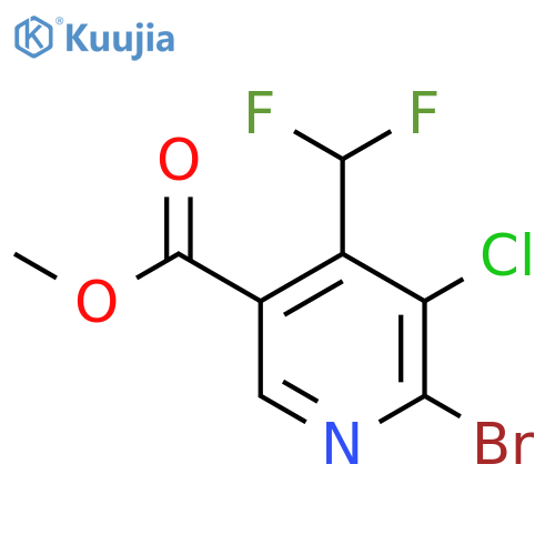 Methyl 2-bromo-3-chloro-4-(difluoromethyl)pyridine-5-carboxylate structure