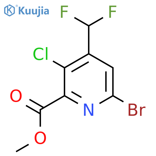 Methyl 6-bromo-3-chloro-4-(difluoromethyl)pyridine-2-carboxylate structure