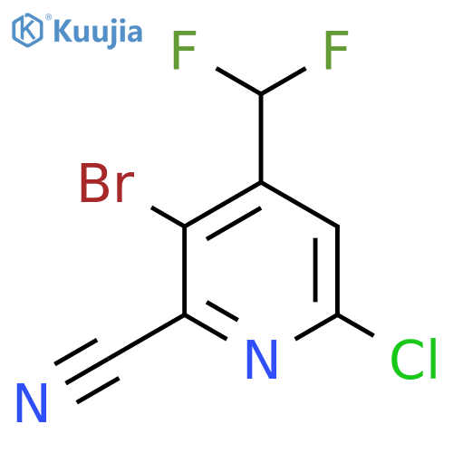 3-Bromo-6-chloro-2-cyano-4-(difluoromethyl)pyridine structure