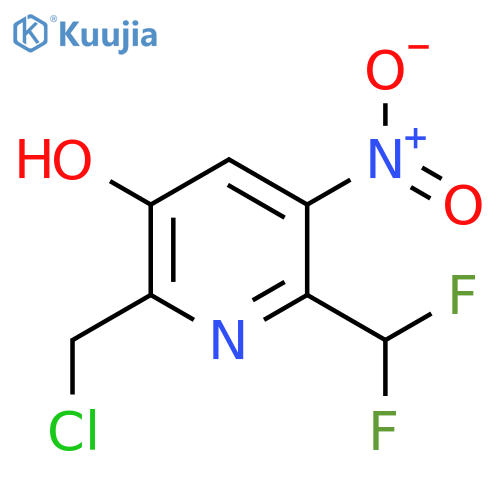2-(Chloromethyl)-6-(difluoromethyl)-3-hydroxy-5-nitropyridine structure