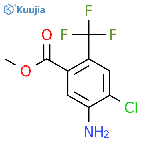 Methyl 5-amino-4-chloro-2-(trifluoromethyl)benzoate structure
