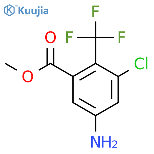 Methyl 5-amino-3-chloro-2-(trifluoromethyl)benzoate structure