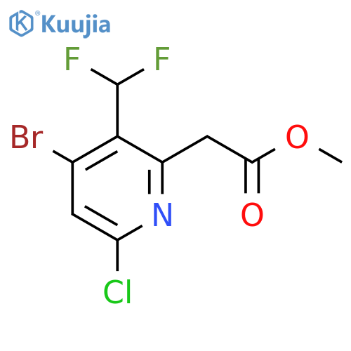 Methyl 4-bromo-6-chloro-3-(difluoromethyl)pyridine-2-acetate structure
