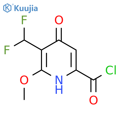 3-(Difluoromethyl)-4-hydroxy-2-methoxypyridine-6-carbonyl chloride structure