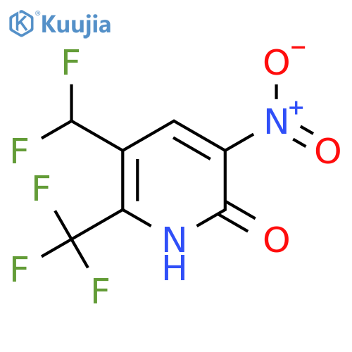 5-(Difluoromethyl)-2-hydroxy-3-nitro-6-(trifluoromethyl)pyridine structure