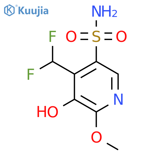 4-(Difluoromethyl)-3-hydroxy-2-methoxypyridine-5-sulfonamide structure