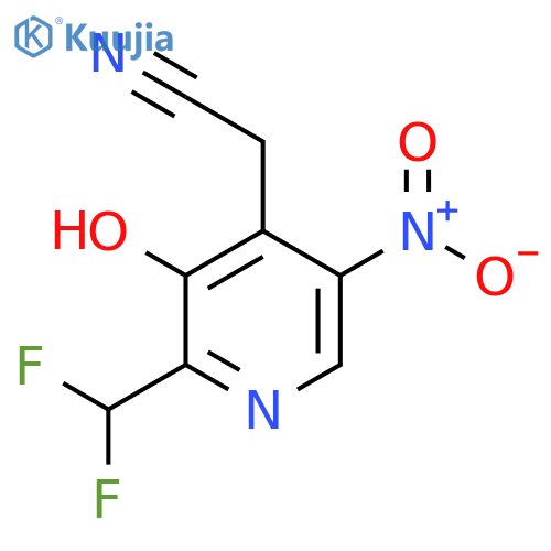 2-(Difluoromethyl)-3-hydroxy-5-nitropyridine-4-acetonitrile structure