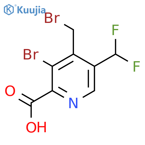 3-Bromo-4-(bromomethyl)-5-(difluoromethyl)pyridine-2-carboxylic acid structure