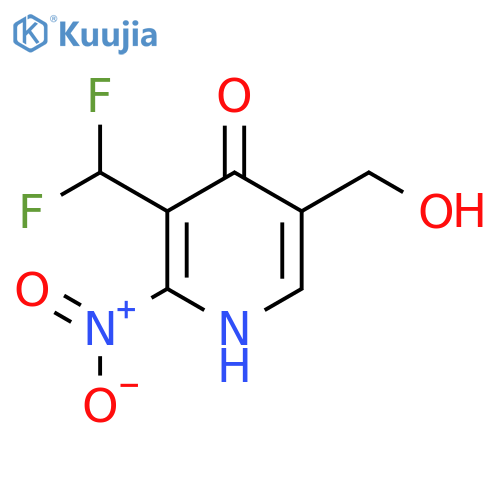 3-(Difluoromethyl)-4-hydroxy-2-nitropyridine-5-methanol structure