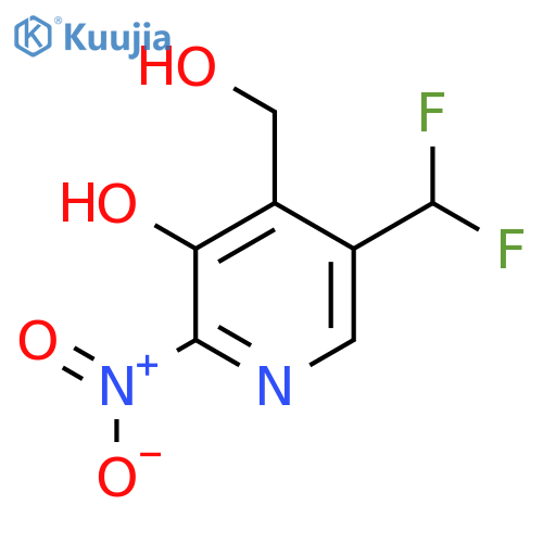5-(Difluoromethyl)-3-hydroxy-2-nitropyridine-4-methanol structure