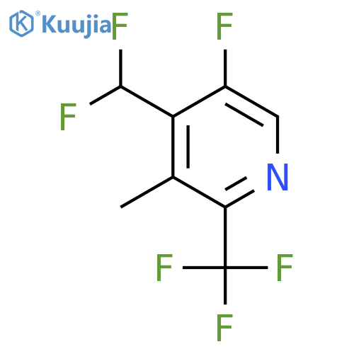 4-(Difluoromethyl)-5-fluoro-3-methyl-2-(trifluoromethyl)pyridine structure