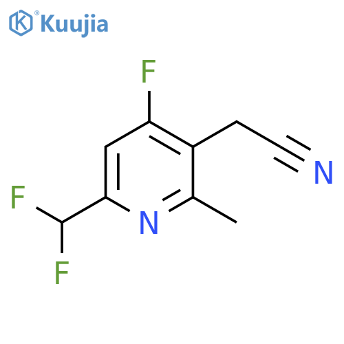 6-(Difluoromethyl)-4-fluoro-2-methylpyridine-3-acetonitrile structure