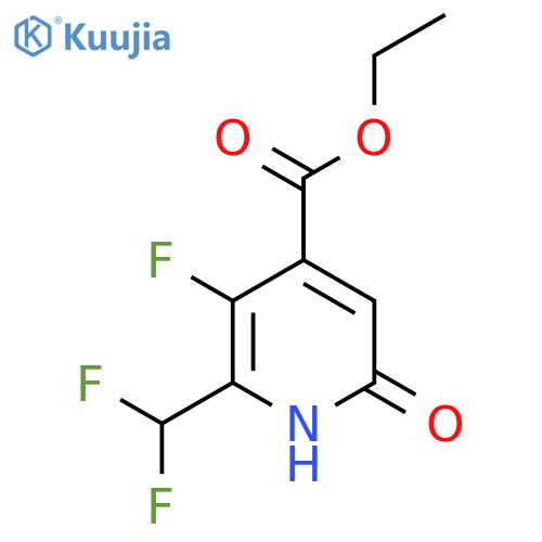 Ethyl 2-(difluoromethyl)-3-fluoro-6-hydroxypyridine-4-carboxylate structure