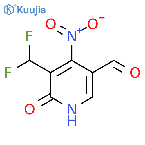 3-(Difluoromethyl)-2-hydroxy-4-nitropyridine-5-carboxaldehyde structure