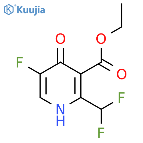 Ethyl 2-(difluoromethyl)-5-fluoro-4-hydroxypyridine-3-carboxylate structure