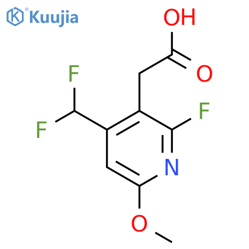 4-(Difluoromethyl)-2-fluoro-6-methoxypyridine-3-acetic acid structure