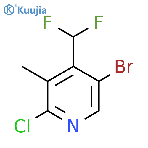 5-Bromo-2-chloro-4-(difluoromethyl)-3-methylpyridine structure