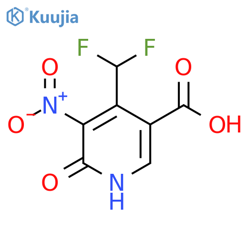 4-(Difluoromethyl)-2-hydroxy-3-nitropyridine-5-carboxylic acid structure