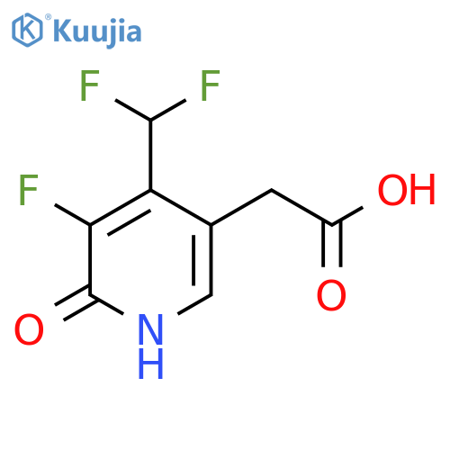 4-(Difluoromethyl)-3-fluoro-2-hydroxypyridine-5-acetic acid structure
