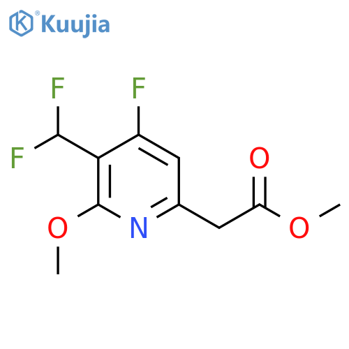 Methyl 3-(difluoromethyl)-4-fluoro-2-methoxypyridine-6-acetate structure