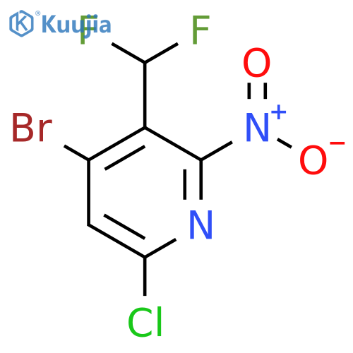 4-Bromo-6-chloro-3-(difluoromethyl)-2-nitropyridine structure