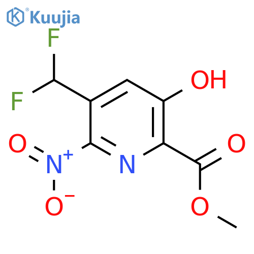 Methyl 3-(difluoromethyl)-5-hydroxy-2-nitropyridine-6-carboxylate structure