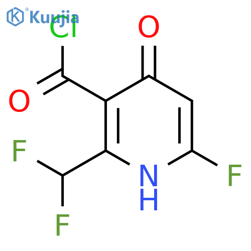 2-(Difluoromethyl)-6-fluoro-4-hydroxypyridine-3-carbonyl chloride structure