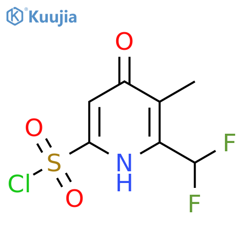 2-(Difluoromethyl)-4-hydroxy-3-methylpyridine-6-sulfonyl chloride structure
