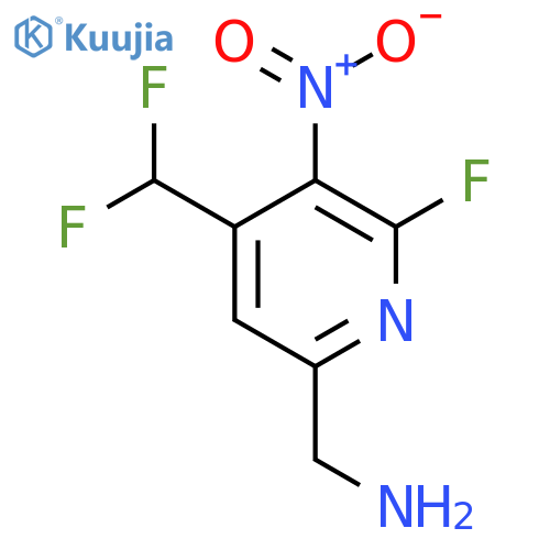 6-(Aminomethyl)-4-(difluoromethyl)-2-fluoro-3-nitropyridine structure