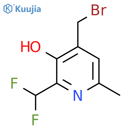 4-(Bromomethyl)-2-(difluoromethyl)-3-hydroxy-6-methylpyridine structure