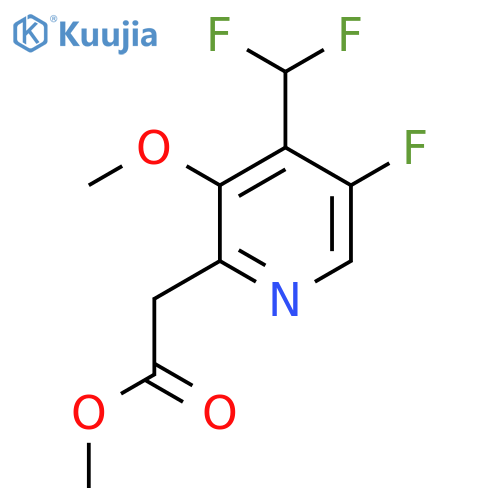 Methyl 4-(difluoromethyl)-5-fluoro-3-methoxypyridine-2-acetate structure