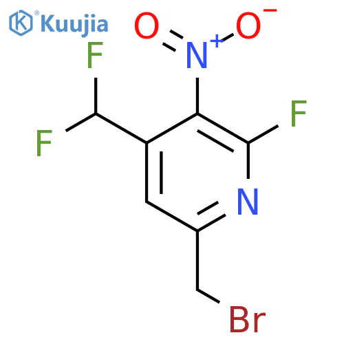 6-(Bromomethyl)-4-(difluoromethyl)-2-fluoro-3-nitropyridine structure