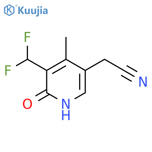 3-(Difluoromethyl)-2-hydroxy-4-methylpyridine-5-acetonitrile structure