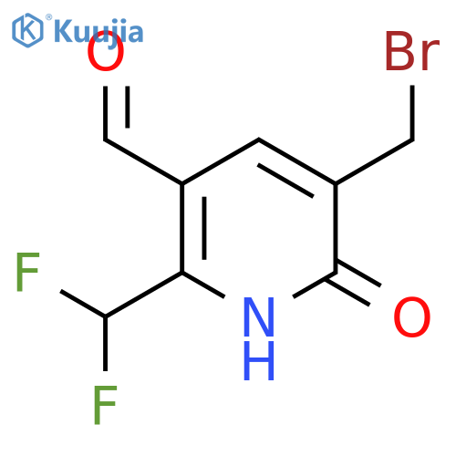 3-(Bromomethyl)-6-(difluoromethyl)-2-hydroxypyridine-5-carboxaldehyde structure