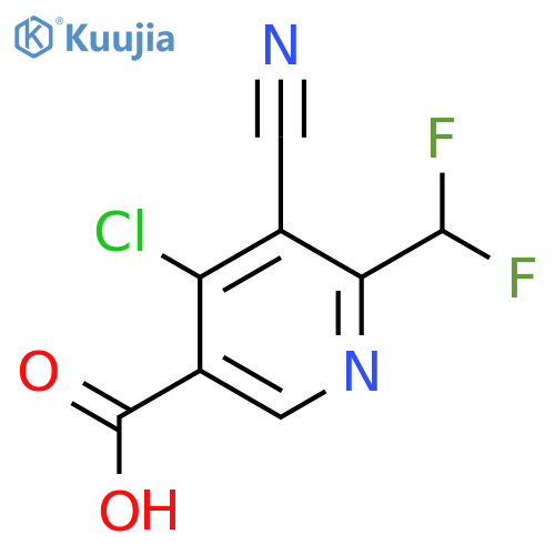 4-Chloro-3-cyano-2-(difluoromethyl)pyridine-5-carboxylic acid structure