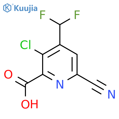 3-Chloro-6-cyano-4-(difluoromethyl)pyridine-2-carboxylic acid structure