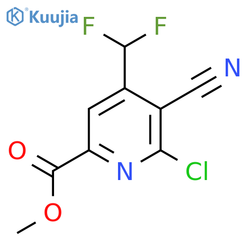 Methyl 2-chloro-3-cyano-4-(difluoromethyl)pyridine-6-carboxylate structure