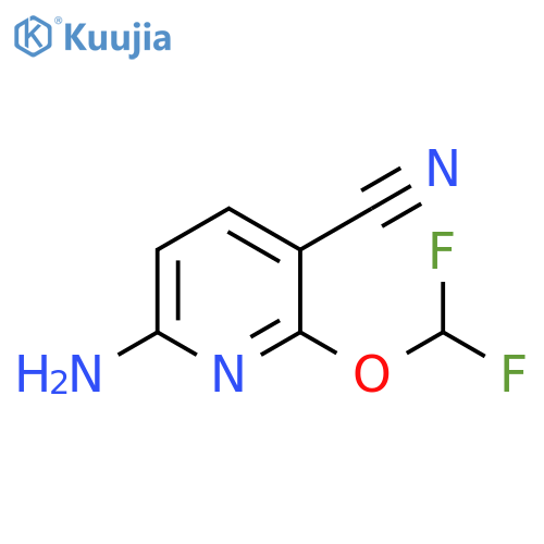 3-Pyridinecarbonitrile, 6-amino-2-(difluoromethoxy)- structure