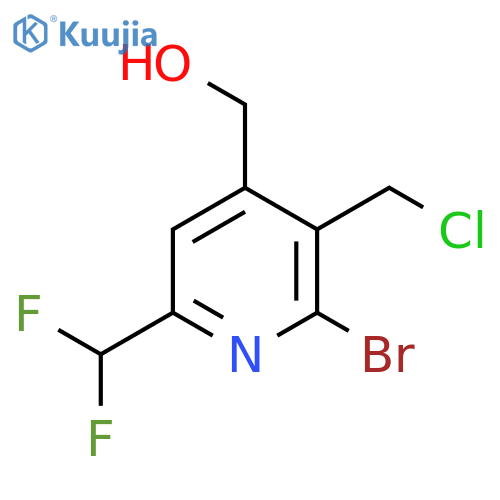 2-Bromo-3-(chloromethyl)-6-(difluoromethyl)pyridine-4-methanol structure