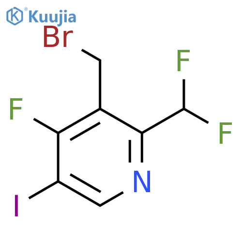 3-(Bromomethyl)-2-(difluoromethyl)-4-fluoro-5-iodopyridine structure