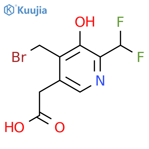 4-(Bromomethyl)-2-(difluoromethyl)-3-hydroxypyridine-5-acetic acid structure