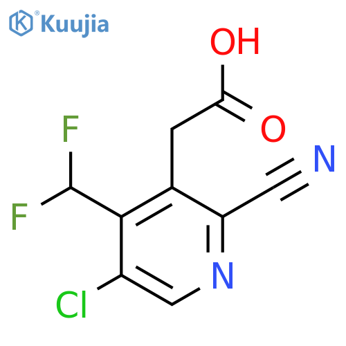 5-Chloro-2-cyano-4-(difluoromethyl)pyridine-3-acetic acid structure